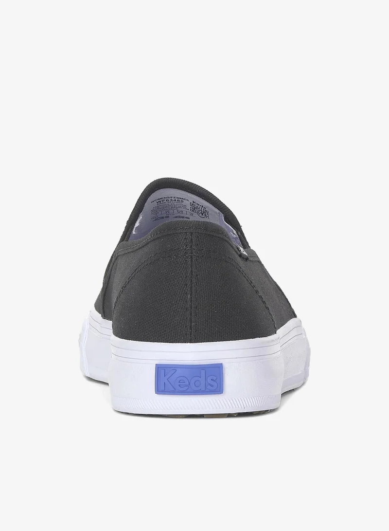 Keds Keds Women's Double Decker Slip On Canvas Casual Sneaker Black